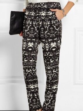 J. Crew Black and White Printed Skinny Pants